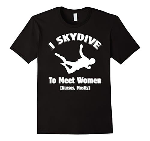 Men's I Skydive To meet women Medium Black