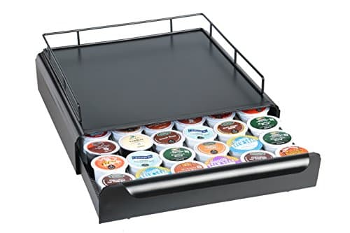 Svidnik K-Cup Storage Drawer Holder With Brewer Protector (Black) - 36 Pods