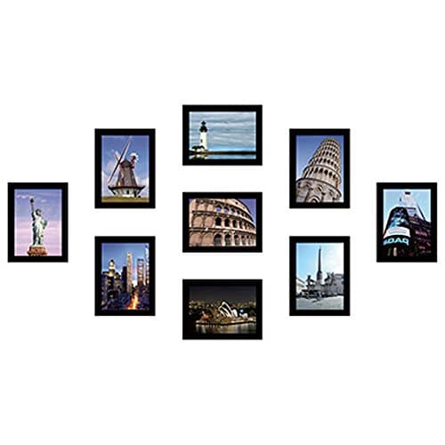 Battletter Picture Frame 9-Piece Wall Set (black)