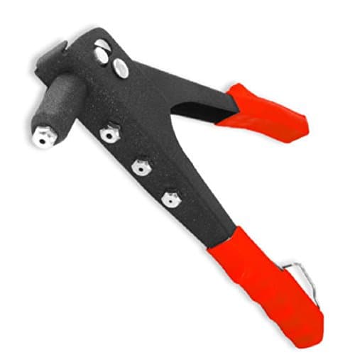 Pop Rivet Gun Manual Hand Riveter Heavy Duty Tool Repair 40 Rivets 4 Nosepiece with Comfortable Vinyl Grip