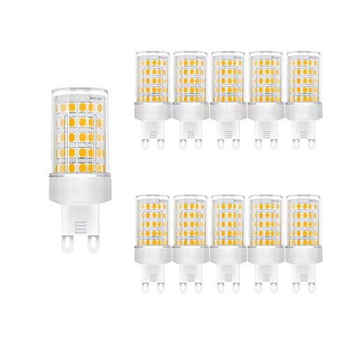 G9 LED Light Bulb, 10W (80W Halogen Equivalent),G9 Bulbs for Home Lighting, SMD 2835 LED Lamps, High Light 800LM, AC220V-240V, Non-Dimmable, LED G9 Warm White 3000K,10-Pack