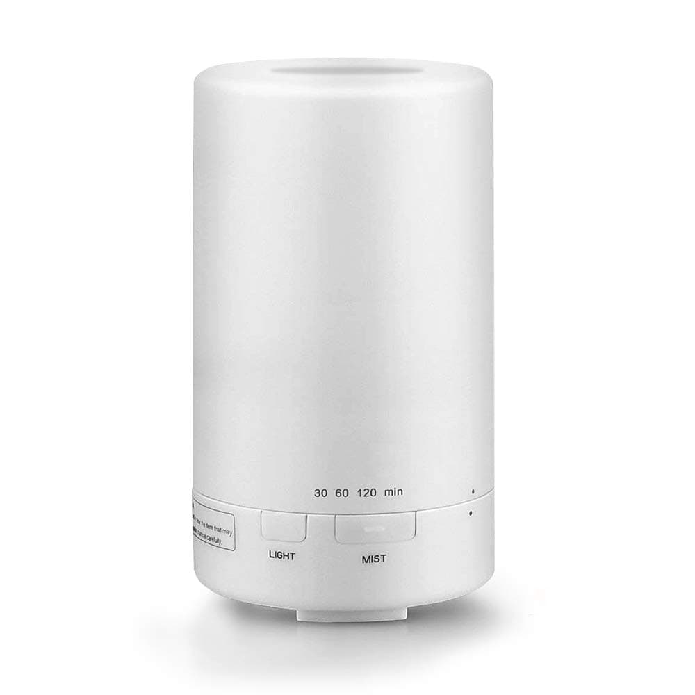 Essential Oils Diffuser Oil, Aroma Cool Cooler Humidifier with Uninterrupted and Intermittent Modes, Dimmable 7 Colour Changing LED Lights, Waterless Auto Lock for Home Office Bedroom Baby 50ml