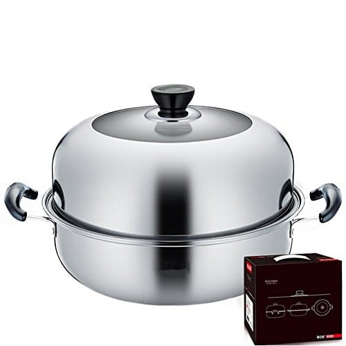 Yamde Stainless Steel Stack and Steam Pot Set - and Lid,Steamer Saucepot boiler