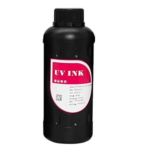 Aomya 500 ml UV Ink Refill Kit LED Curable for DX5 DX7 Printer Head Printing Machine Flatbed Inkjet Printer 3D Printer for Soft Material (Magenta)