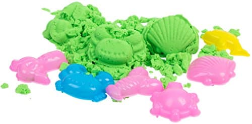 Tekmun Craft Magic Moldable Thinking Kinetic Sand in Green (also in Blue, Orange, Pink, Yellow)