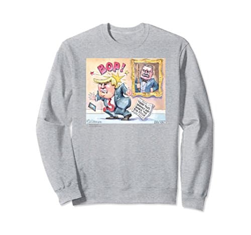 Unisex Matt Wuerker- Bully Pulpit or Bully in the Pulpit Sweatshirt Large Heather Grey