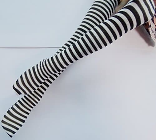 Black &amp; White Striped Long Tight Stocking for 1/3 1/4 1/6 BJD and For Blythe Doll