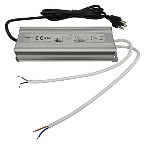 Eyeboot Waterproof LED Driver 150 Watt 12 Volt Power Supply with 3-Prong USA Plug, waterproof IP67