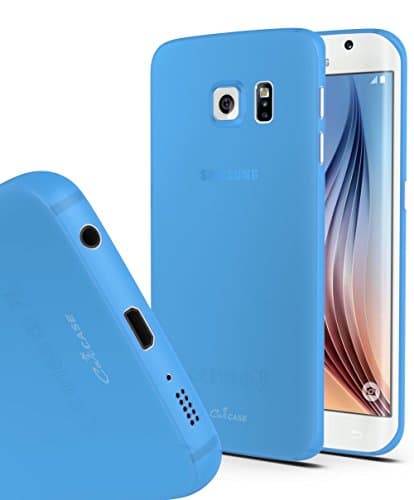Galaxy S6 Edge case, CaliCase [Clear Blue] Perfect cutouts [0.35mm Thin] Samsung Galaxy S6 Edge case