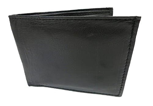 Mens Leather, Black, Bifold Wallet, Extra Capacity Slimfold