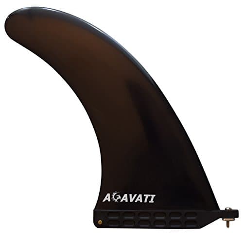 Acavati – Pro Longboard Fin – Single Main Longboard Fin – 8, 9 or 10 inch Length -Heavy Duty Construction – Black Color - Surfboard Fins