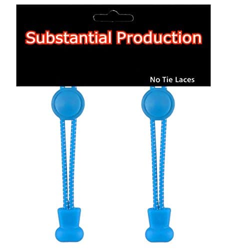 Reflective Elastic No Tie Stretchable Shoelaces (One Size, Light Blue)