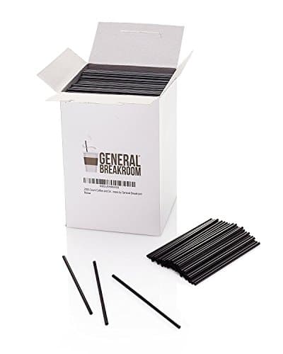 2000-count, 5 1/2" Coffee and Cocktail Drink Stirrer Straws By General Breakroom