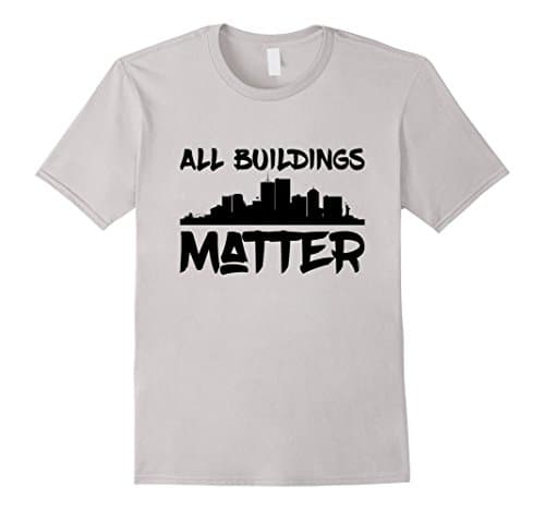 Men's All Buildings Matter T-Shirt Medium Silver
