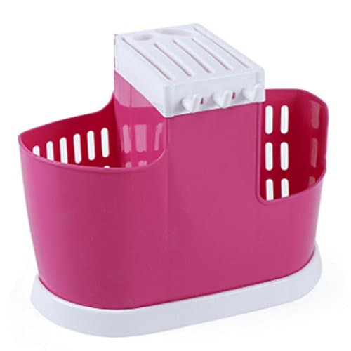 Xhanry Plastic Basket Wastebaskets Multifuctional Hanging Deskside Garbage Containers Pink