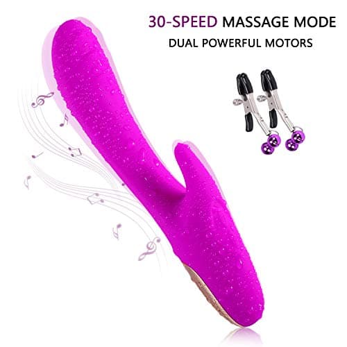 100% Waterproof Wand Massager - 30 Speeds Mode by Dual Powerful Motors - Medical Grade Silicone - USB Charging, Silent -Used to Relieve Muscle Pain After Exercise, Relax The Pressure.(Purple)
