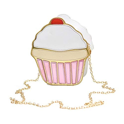 xluckx New Cute Ice Cream Shoulder Bag Mini Creative Mobile Phone Diagonal Package Korean Version of the Cute PU Leather Chain Cake Package