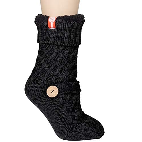 Womens Sweater Design Super Thick Comfy Non-Skid Slipper Socks