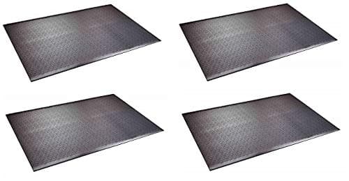 SuperMats High Density Commercial Grade Solid Equipment Mat 24GS Made in U.S.A. for Home Gyms Crossfit Training Flooring Weight Benches (Fоur Расk)