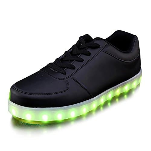 uruoi New Year Gift [New Logo] 11 Lighting Effects Light up Shoes LED Sneakers for Women Men Girls Boys Christmas Halloween Birthday Party 1.5-2 M US Little Kid 33 Black