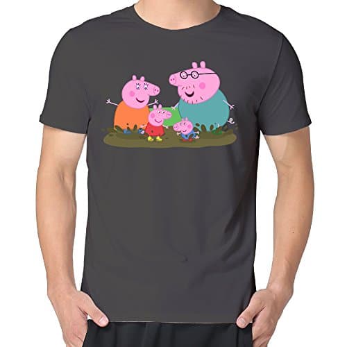 Men Peppa Pig Muddy Puddles Short Sleeve Personalized T Shirts