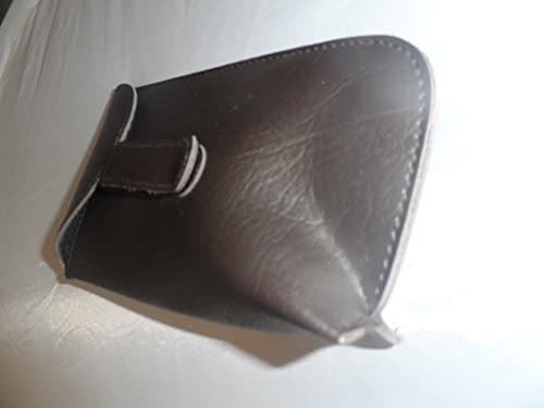 Safety Pocket Clip eyeglass case W/Flap and designed for frames with SideShields (Brown)