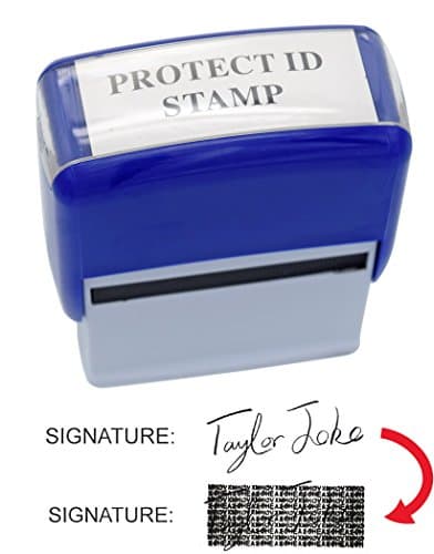 Utrax Protect ID Stamp Black Out ID Guard Stamp Security Identity Theft Protection Rubber Stamp