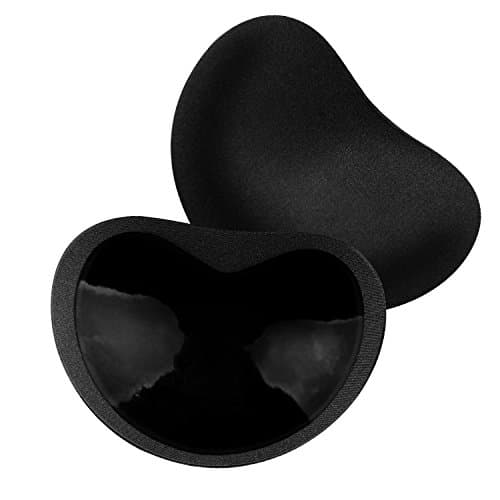 Bra Pads Inserts,SAOYA Silicone Adhesive Push Up Bra Breast Enhance (Black, A/B-Cup)