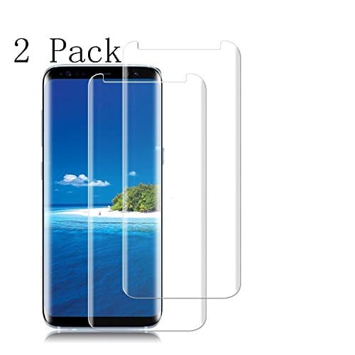 Screen Protector For Samsung Galaxy S8, Auideas[Ultra Clear] [9H Hardness][3D Curved] [Anti-Scratch] [Anti-Bubble] [High Definition] Tempered Glass Screen Protector for Galaxy S8 [2 Pack]