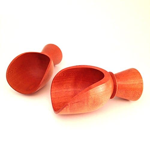 Hand-Turned Cherry Wood Coffee Bean Scoop - Small (2 tbsp)