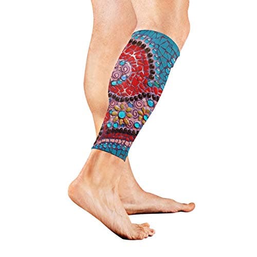 Leg Sleeve Love System Compression Socks Support Non Slip Calf Sleeves Pads - Improve Circulation for Shin Splint, Calf Pain Recovery, Running, Cycling, Travel, 1 Pair