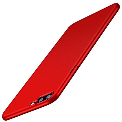 FAXTTO iPhone 7 Plus Case, iPhone 8 Plus Case, Super Thin Super Fit Case Full Scratch Protective Cover for iPhone 7 Plus, iPhone 8 Plus, Best Gift for Your Mobile Phone - Red
