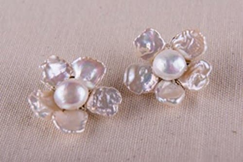 Flower Pearl Clip On Earings