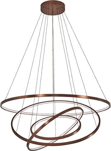 George Kovacs P8164-670-L Full Orbit Pendant, 4-Light LED, Satin Bronze