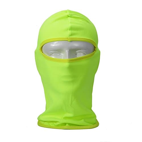 Candy Color Ultra Thin Ski Face Mask Under A Bike / Football Helmet Tactical Balaclava Hood for Motorcycle Snowboard Cycling Outdoors in Winter Neck Warmer or Lightweight Windproof Hat (Green)