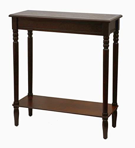 Slim Console Table Narrow Entryway Hall Long Wood Shelf Tall Modern Thin Storage Decor Top Bar & Ebook by AllTim3Shopping.