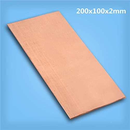 1pc 99.99% Pure Copper Metal Safe Using Sheet Plate 200mm100mm2mm