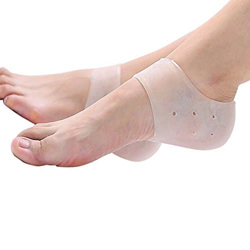 Silicone Gel Heel Cups for Bone Spur Sleeve Breathable Protective Heel-Pain Relief for Men and Women(2 Pairs)