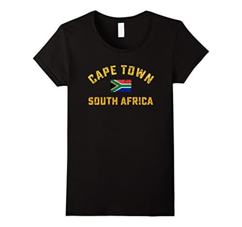 Womens Cape Town South Africa tshirt Medium Black