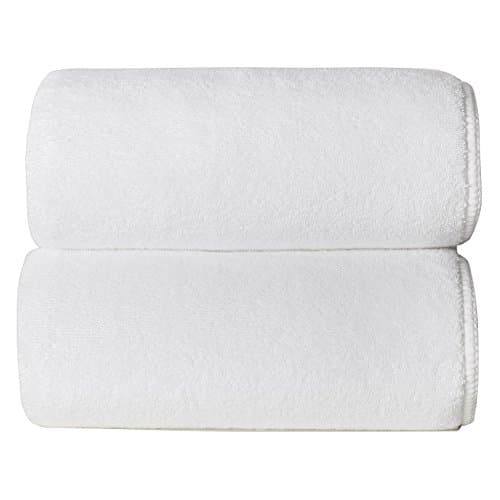 Graccioza Spa Sponge Hand Towels (18" x 30") (2-pack) - White - Made in Portugal, 650-GSM, Low Twist 100% Superior Combed Cotton Terry