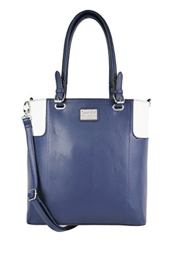 Jenna Kator Torch Lake Tote (Regatta Blue, White)
