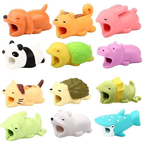 SMILEQ Cable 1pcs Protector Cute Animal For iPhone Shark Bite Mobile Phone Connector Mini Cable Accessory