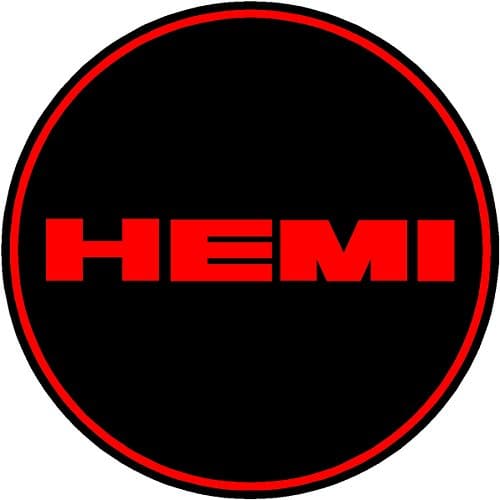 Hemi Black and Red Replacement Decal Sticker 6 Piece Set (1.75")