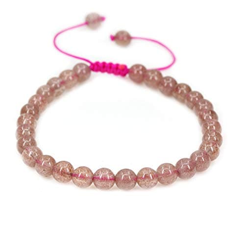 Gemstone 6mm Round Beads Adjustable Braided Macrame Tassels Chakra Reiki Bracelet 7 Inch