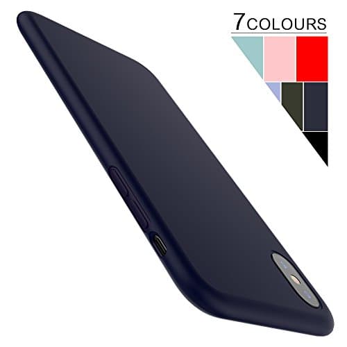 iPhone X Case,XUNDD Liquid Silicone Gel Rubber Case Shockproof Protection with Soft Microfiber Cloth Lining Cushion for Apple iPhone X-Midnight Blue