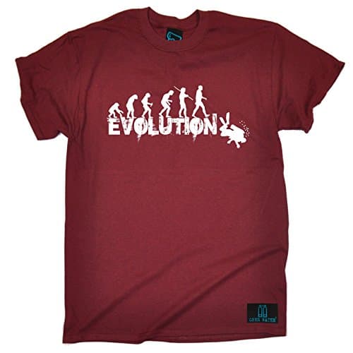 Open Water Men's Evolution Scuba Diver (XXL - MAROON) T-SHIRT