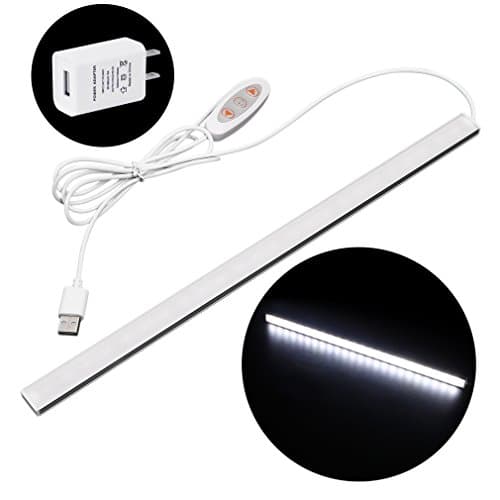 SUNWOW Dimmable USB LED Lighting for Under Cabinet,Counter,Closet,Bookshelf,5V 450Lumens,6000K White,with 3M Double Side Adhesive Tape
