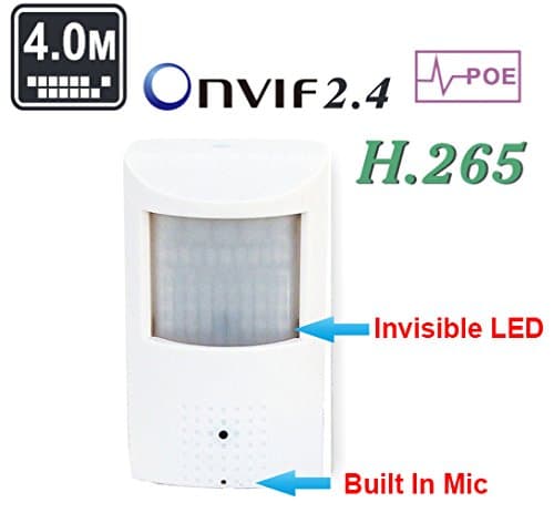 4MP 3.6mm / 3.7mm Convert Nanny IP Camera SONY CMOS 49ft Night with Microphone Built In