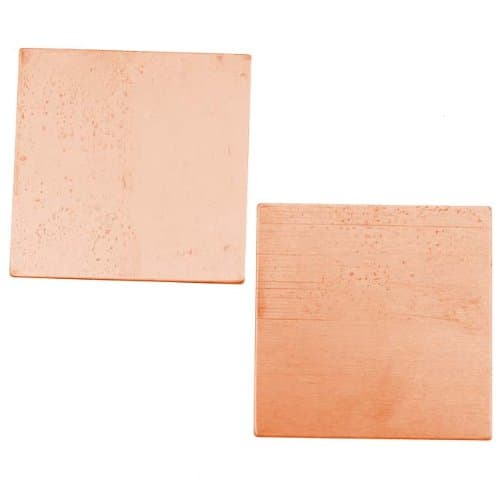 Beadaholique Solid Copper Square Stamping Blanks - 28.7mm 24 Gauge Thick (2 Pieces)