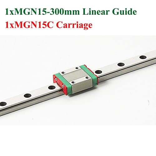 Mini MR15 Linear Guideway MGN15 15mm Linear Rail Length 300mm Slide Steel With MGN15C Blocks CNC